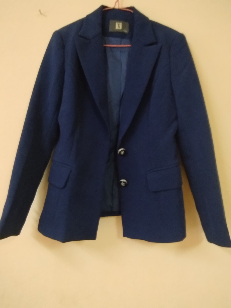 VESTE  DE FEMME BLEUE BOUTONS DORES